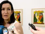 Ángeles González-Sinde, durante una visita al museo Picasso de Málaga el pasado mes de abril.