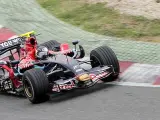 El monoplaza de Toro Rosso, durante unos entrenamientos. (Archivo)