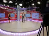 Un plató de Castilla y León Televisión.