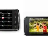 La Blackberry (a la izquierda) y el nuevo iPhone 3G ( a la derecha).