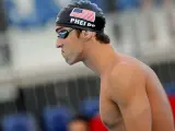 El nadador estadounidense Michael Phelps, fotografiado antes de las finales de los 200 metros mariposa.