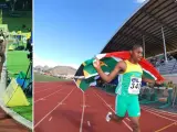 Dos imágenes de archivo de Semenya, tomadas de la web de la Federación Internacional de Atletismo (IAAF: foto de la izq. y de la dcha. ).