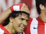 Agüero y Raúl García, del Atlético de Madrid.