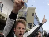 Jenson Button celebra el Mundial 2009 de Fórmula 1.