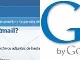 El logotipo de Gmail y la página del correo Hotmail.
