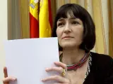 La ministra de Cultura, Ángeles González-Sinde, en el Congreso.