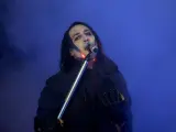 Marilyn Manson, durante el concierto en Madrid.