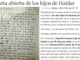 Hayat y Mohamed han escrito una carta por la decisión de su madre de rechazar los tratamientos médicos.