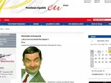 Imagen que mostró la web de la presidencia española del Consejo de la UE tras ser 'hackeada' con la imagen de Mr Bean.