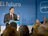El presidente del PP, Mariano Rajoy, durante la presentación de la propuesta del partido para reformar el modelo educativo.