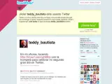 Perfil falso de Teddy Bautista en Twitter.