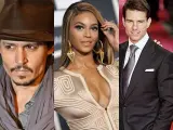 Johnny Depp, Beyoncé y Tom Cruise.