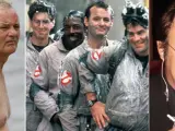A la izquierda, Bill Murray; a la derecha, Dan Aykroyd. En el centro, una imagen de la película.