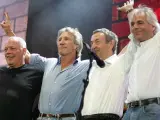 Los miembros de Pink Floyd, Dave Gilmour (i), Roger Waters, Nick Mason and Rick Wright (d), en julio de 2005.