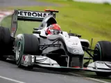 El piloto alemán de Fórmula 1 Michael Schumacher de Mercedes GP