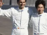 Los pilotos de Suaber Pedro De la Rosa (i) y Kobayashi.