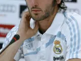 El centrocampista del Real Madrid Esteban Granero, durante una rueda de prensa.