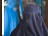 Una mujer con burka.