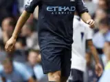 David Silva durante su debut en la Premier League inglesa.