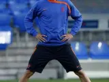 Ruud Van Nistelrooy en un entrenamiento de la selección holandesa.