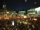 Concentración en la madrileña Puerta del Sol tras la marcha sindical por el 29-S.
