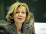 Elena Salgado, ante la comisión de Asuntos Económicos y Monetarios del Parlamento Europeo.