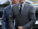 George Michael Llega a su llegada a un tribunal de Londres.