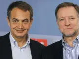 Zapatero junto al nuevo secretario de Organización del partido, Marcelino Iglesias.