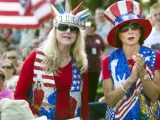 Simpatizantes del movimiento Tea Party, durante una concentración en Washington el pasado mes de agosto.