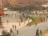 Imágenes de El Aaiún durante los disturbios.