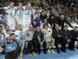 Los jugadores del Ciudad Real de balonmano celebran el triunfo en la Copa ASOBAL.
