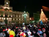 Nochevieja en la Puerta del Sol de Madrid.