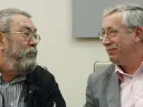 Los líderes de UGT y CC OO, Cándido Méndez e Ignacio Fernández Toxo