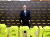El expresidente de la entidad, Rodrigo Rato, durante la presentación de Bankia.