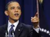 El presidente de Estados unidos, Barack Obama, en una rueda de prensa.