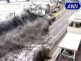 La fuerza del tsunami en acción.