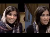 Ana Pastor se quitó el pañuelo que cubría su cabeza durante la entrevista con el presidente iraní.