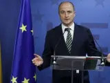 El ministro de Industria, Miguel Sebastián, en una conferencia de la Unión Europea en Bruselas.