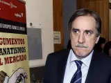 El ministro de Trabajo, Valeriano Gómez, a su llegada al XI Seminario sobre el Empleo en Gijón.