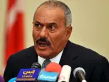 El presidente yemení Ali Abdullah Saleh, durante una rueda de prensa.