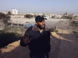 Un miembro de las fuerzas de seguridad de Hamás, en Gaza.