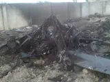Restos de uno de los aparatos usados en la operación que acabó con la vida de Osama bin Laden.