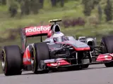 Jenson Button, piloto de McLaren, en los entrenamientos del Gran Premio de Turquía.