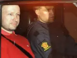 Anders Behring Breivik, autor de la matanza de Noruega, en una de sus visitas a los juzgados.