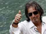 El actor Al Pacino, a su llegada a la Mostra de Venecia, donde ha sido homenajeado por el festival.