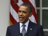 Barack Obama, durante su comparecencia en la Casa Blanca.