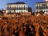 Imagen de archivo de una manifestación en la Puerta del Sol.