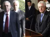 Lucas Papademos (izquierda), primer ministro del gobierno griego de unidad nacional y Mario Monti (derecha), nuevo primer ministro de Italia.