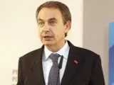 José Luis Rodríguez Zapatero, durante su intervención en Soria en un mitin.