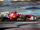 Alonso, en su Ferrari.